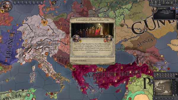 Coronation introduction is on display against a map